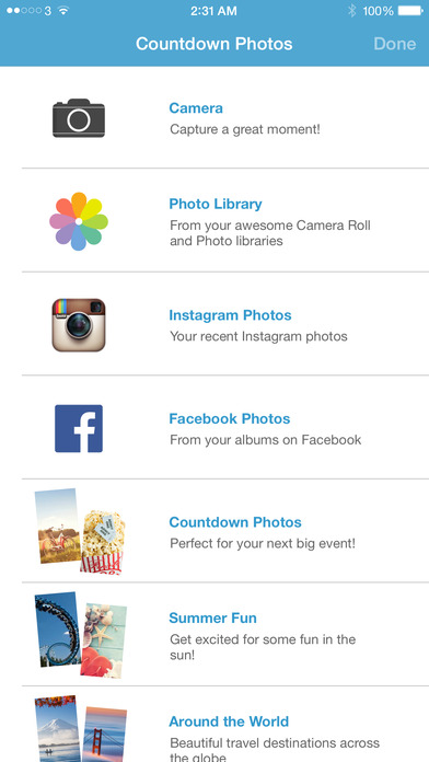 Application compte à rebours date