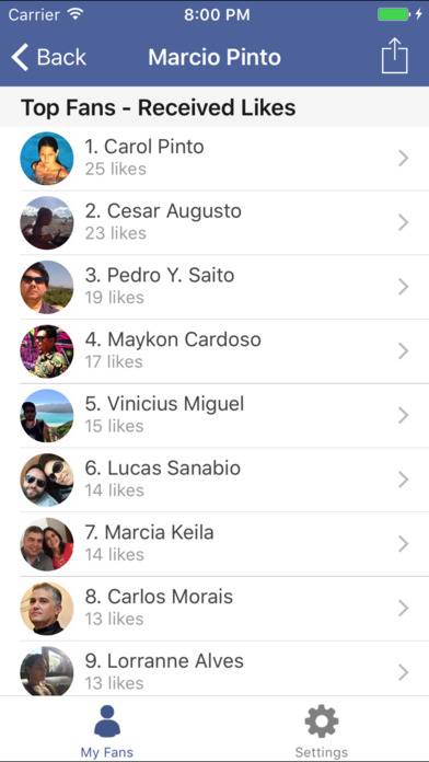 TopFans for Facebook screenshot 4