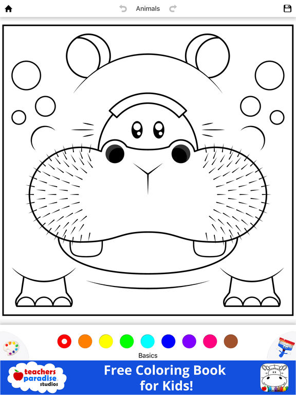 App Shopper Coloring Book for Kids Animal Square Heads