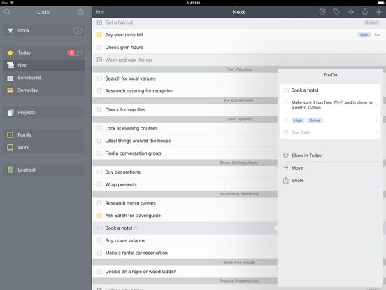 Things for iPad Screenshots